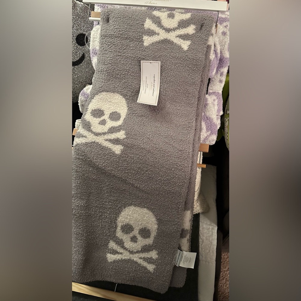 Cupcakes and Cashmere skull and crossbones throw